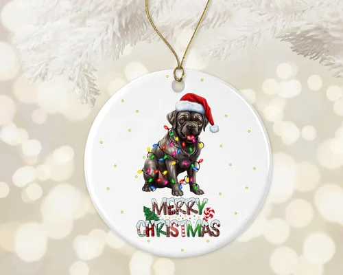 Adorno de Cane Corso, adorno de Feliz Navidad, regalo de adopción de perro, adorno de Corso de bastón de primera Navidad, adornos conmemorativos