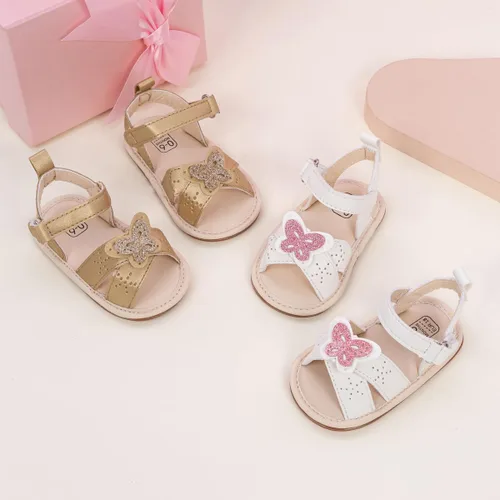 Miniatura 90 de Meckior Sandalias de verano con punta abierta y suave de piel sintética para bebés y niñas pequeñas