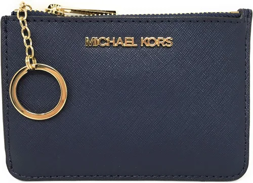 Michael Kors Jet Set - Bolsa de viaje pequeña con cremallera superior y soporte para identificación, piel Saffiano, varios colores