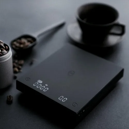 Miniatura 10 de Báscula de Café TIMEMORE Basic 2.0, Báscula Electrónica de Espresso con Temporizador, 2000 Gramos y Tasa de Flujo de Agua con Función de Negro