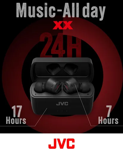 Miniatura 7 de JVC New XX - Auriculares inalámbricos verdaderos, batería de larga duración (hasta 24 horas), graves profundos extremos con afinación especial, a