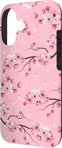 Miniatura 2 de Japanese Cherry Blossom Floral Flower Pattern Pastel Pink Case for iPhone 17