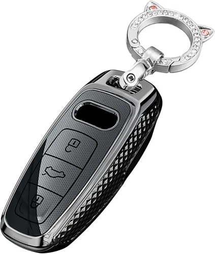 Miniatura 14 de SANRILY Funda para llave Audi 2022, Negro (a)