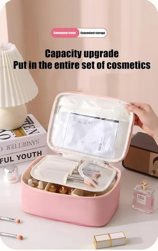 Miniatura 6 de Bolsa de maquillaje – Organizador de maquillaje, bolsa de aseo de viaje para mujeres y niñas Bonita bolsa de cosméticos, neceser para, bolsa