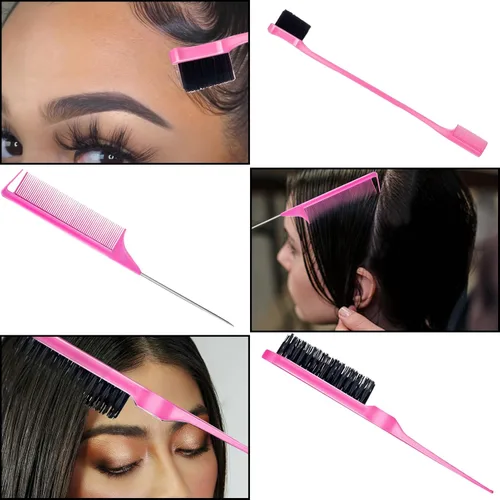 Miniatura 7 de Cepillo desenredante para cabello rizado para mujeres/hombres/niños, juego de cepillos desenredantes para cabello natural con cepillo de borde