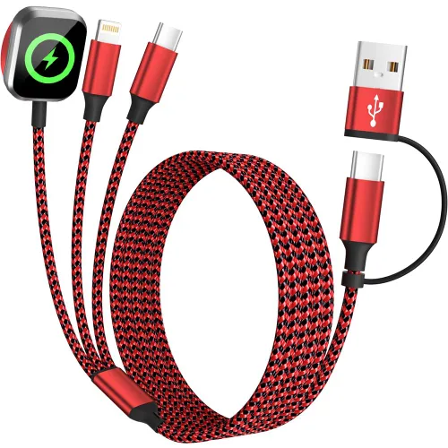 Miniatura 27 de Cruise Essentials - Cable de carga múltiple 3 en 2 para iPhone Watch Charger/iPhone 17/IP, iWatch Charger, Travel Camping Essentials compatible