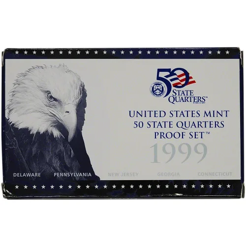 Miniatura 2 de 1999-S 50 ESTADOS MONEDAS DE CUARTOS DE PRUEBA - 5 MONEDAS