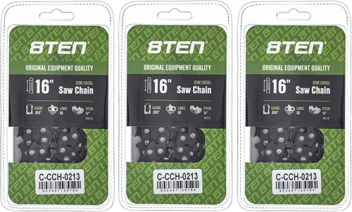 Miniatura 166 de 8TEN Cadena de motosierra semi cincel de 6 pulgadas .050 1/4 42 DL para Worx WG320 Black & Decker LLP120 (paquete de 3)