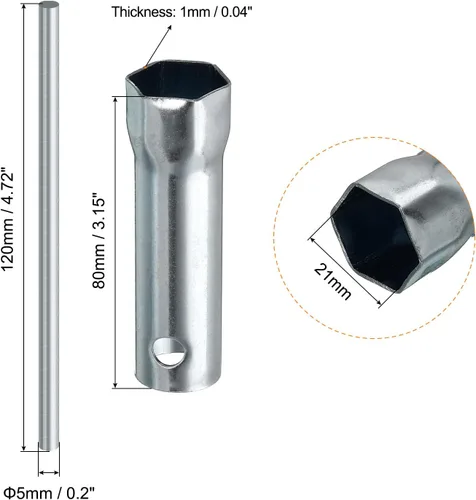Miniatura 2 de uxcell Llave inglesa universal de encendido de 0.827 in, 2 piezas