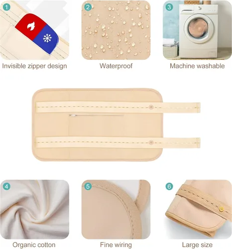 Miniatura 8 de Envoltura de Paquete de Aceite de Ricino, Envoltura de Aceite de Ricino para Estómago, Desintoxicación del Hígado, Vientre y Todo el Cuerpo