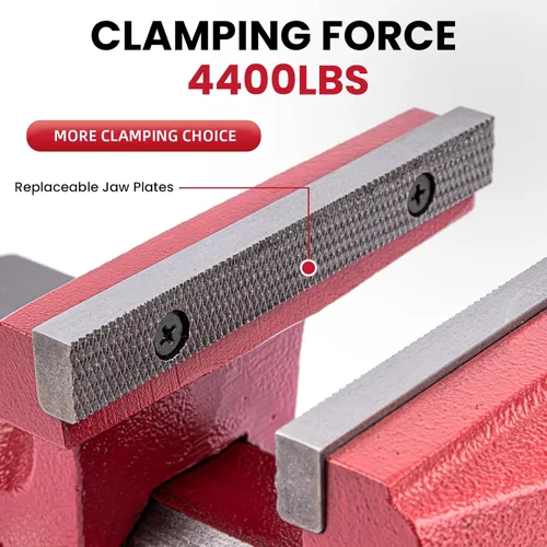 Miniatura 3 de Forward 1304 - Tornillo de banco de 4 pulgadas de hierro dúctil para el hogar, tornillo de banco de 4" para el propietario de la casa con yunque