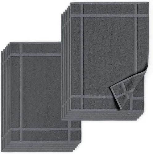 Miniatura 12 de Pearl Linens Paquete de 6 alfombrillas de baño 100% algodón de 20x30 pulgadas, suaves y absorbentes de secado rápido, juego de alfombrillas de baño