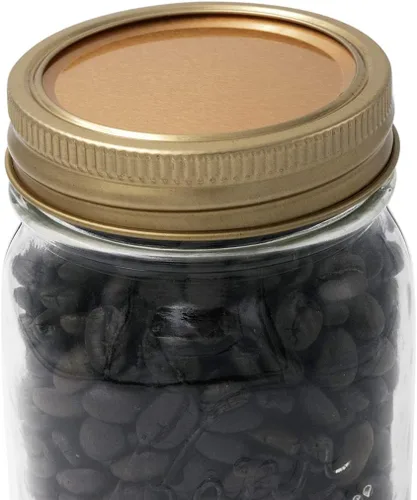 Miniatura 7 de Insertos de tapa de almacenamiento plana de aluminio de color cobre para tarros Mason (paquete de 10, boca regular)