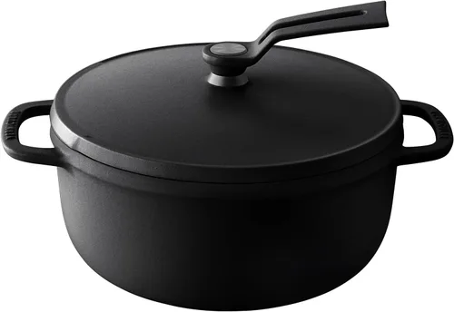 Olla para Horno Holandés Vermicular 2.0 | Olla de Hierro Fundido Esmaltada Ligera | 18cm (2 qt) | No Tóxica | Compatible con Inducción | Horno Mate