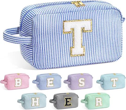 Bolso de Maquillaje Inicial YOOLIFE - Regalos de Cumpleaños para Mujeres, Niñas, Mamá, Hija, Amigas, Hermana, Profesora, Regalos de Propuesta para