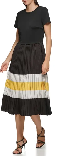 Miniatura 4 de Karl Lagerfeld Paris Womens Pleated Printed Midi Dress