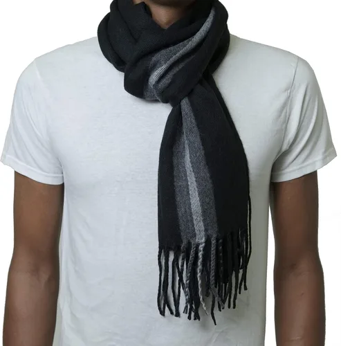 Miniatura 7 de Alpine Swiss Bufanda a cuadros para hombre, ultra suave, chal de invierno, cálido, ligero, para clima frío
