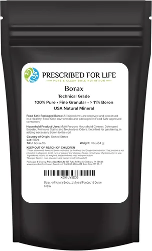 Miniatura 8 de Prescribed For Life Polvo de bórax, potenciador de lavandería doméstico, activador de limo y polvo de limpieza multiusos, borato de sodio natural