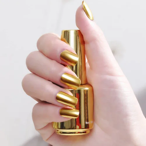 Miniatura 15 de Esmalte de uñas metálico, herramienta de manicura acrílica para bricolaje, esmalte de uñas de pintura de secado rápido y despega (morado)