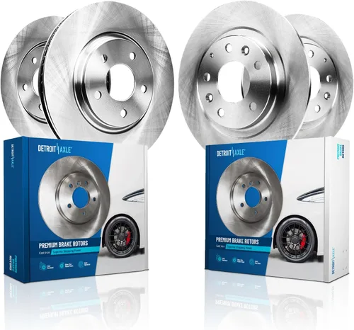 Miniatura 90 de Detroit Axle - Rotores de freno para Chrysler 200 2015 2016 2017, Rotores de freno de disco de reemplazo: 12.01" pulgadas delantero y 10.95