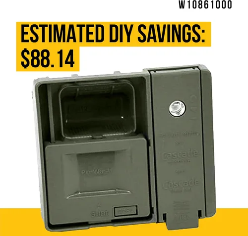 Miniatura 4 de PartsBroz W10861000 - Dispensador de detergente compatible con lavavajillas Whirlpool KitchenAid Maytag Amana – Reemplaza AP5999391 PS11731570