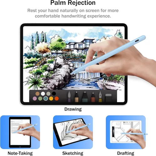 Miniatura 4 de Cisteen Lápiz Táctil para iPad 2025-2018 con Carga Más Rápida, Lápiz con Sensor de Inclinación Compatible con iPad 10/9/8/7/6, 11ª A16, Air 11/13