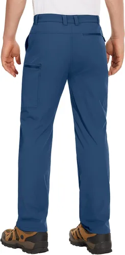 Miniatura 32 de MAGCOMSEN Pantalones de senderismo para hombre, 6 bolsillos, resistentes al agua, pantalones de trabajo de pesca Ripstop, ligeros, de secado rápido