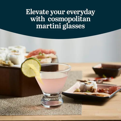 Miniatura 2 de Libbey Copas transparentes para cócteles Cosmopolitan/Martini, 8 onzas, Transparente Sin tallo Cosmopolitan 4