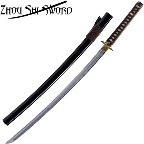 Miniatura 2 de Samurai Katana Warrior Sharp Sword 1060 Acero de alto carbono Espiga completa Forja de mano japonesa vaina