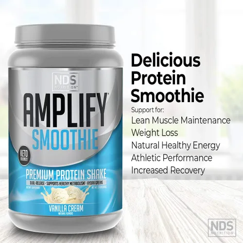 Miniatura 3 de AMPLIFY NDS Nutrition Smoothie - Batido de proteína de suero de leche en polvo con verduras y aminoácidos añadidos, desarrolla músculo magro, gana