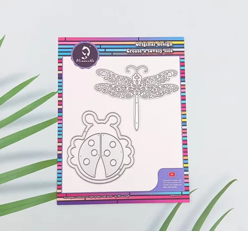 Miniatura 3 de Alinacutle Troqueles troquelados de metal de libélula para hacer tarjetas hechas a mano, álbum de recortes, plantilla de manualidades de papel..