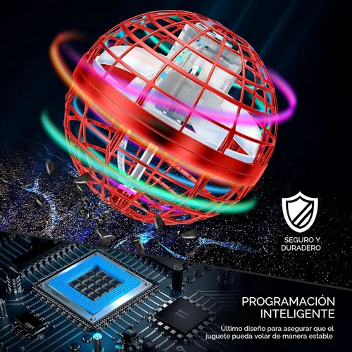 Miniatura 3 de AMERFIST Juguete de Pelota Orbe Volador 2025, Globo Cósmico Boomerang Pelota Flotante Spinner Fidget Galáctico, Órbita de Dron Manual, Juguetes Rojo