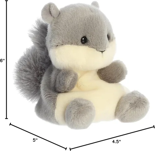 Miniatura 6 de Aurora® Adorable Palm Pals™ Gus Grey Squirrel™ - Divertido peluche coleccionable para coleccionistas de niños y adultos, perfecto para decorar
