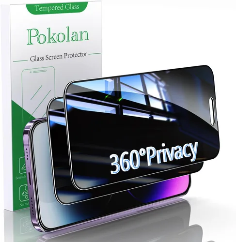 Miniatura 17 de Pokolan [Paquete de 3] Protector de pantalla de privacidad para iPhone 11/iPhone XR Película de vidrio templado antiespía, cobertura completa, sin