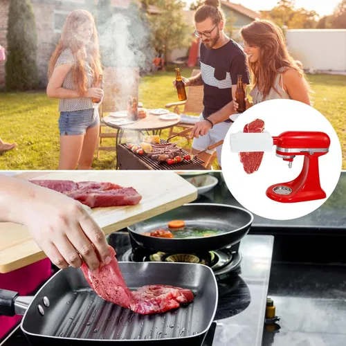 Miniatura 7 de Accesorio ablandador eléctrico de carne para todas las batidoras de pie KitchenAid, accesorio KitchenAid, ablandador de carne, accesorios Cuber