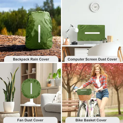 Miniatura 7 de LAMA Mochila impermeable para lluvia, reflectante, antipolvo, antirrobo, ciclismo, senderismo, campamento, viajes, actividades al aire libre