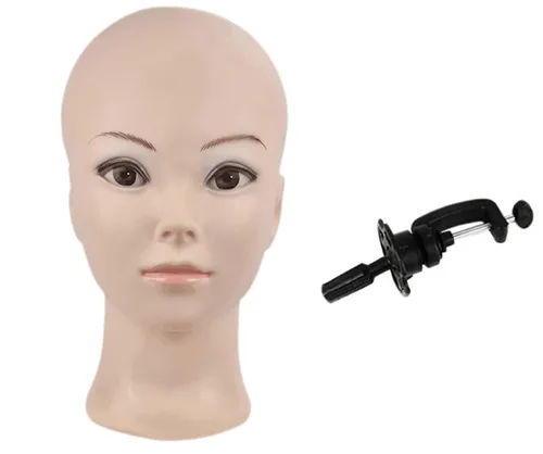 Miniatura 12 de Cabeza de maniquí de cosmetología para hacer pelucas y exhibir con abrazadera gratuita