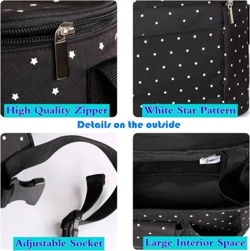 Miniatura 4 de Miracle Baby Bolsa organizadora de cochecito para mamá, bolsa universal de almacenamiento de cochecito, compatible con la mayoría de cochecitos