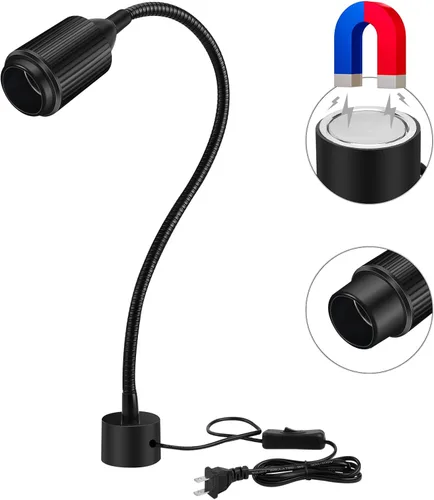 Miniatura 8 de Luz de trabajo magnética de 7 W, lámparas de escritorio magnéticas con fucos ajustables y cuello de cisne flexible, luz para máquina de coser, luces