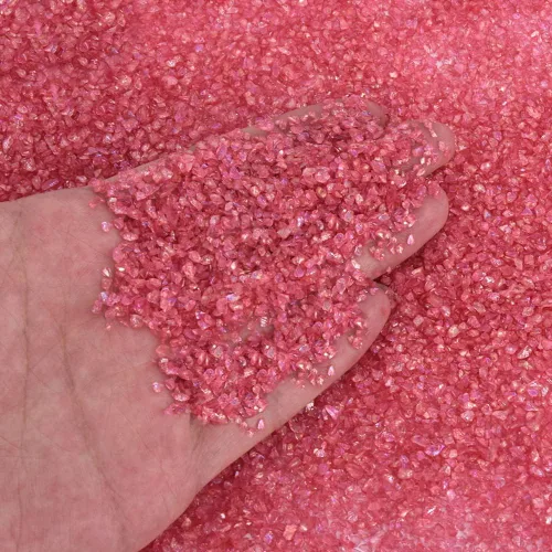 Miniatura 51 de Cristal triturado de 7.05 oz de piedra irregular con lentejuelas gruesas, copos iridiscentes para bricolaje, resina epoxi, arte de uñas, accesorios