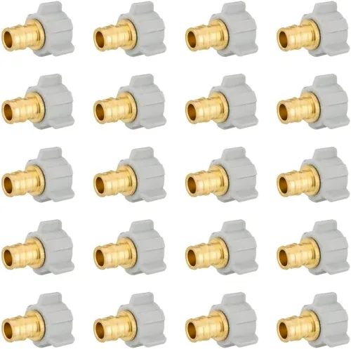 Miniatura 8 de Paquete de 2 accesorios de latón EFIELD Pex-A de expansión de flujo completo de 1/2 pulgada Pex X 1/2 pulgada NPT hembra codo giratorio, ASTM F1960
