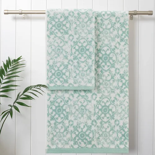 Miniatura 8 de Jessica Simpson Juego de 4 toallas de baño Aziza Decoración de baño premium Incluye 2 toallas de mano y 2 toallas de ducha 100% algodón