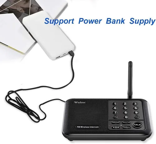 Miniatura 8 de Wuloo Intercomunicadores inalámbricos para el hogar de 1 milla (5280 pies) Rango 10 - Canal, sistema de intercomunicación inalámbrico para el hogar
