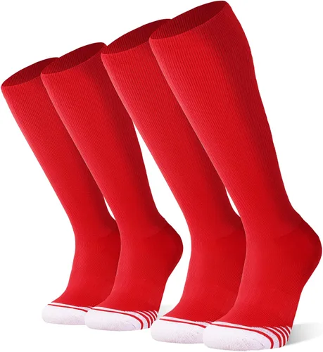 Miniatura 20 de FITRELL Paquete de 2/3 calcetines de béisbol y sóftbol para niños, jóvenes, hombres y mujeres, calcetines altos hasta la rodilla (varios colores)
