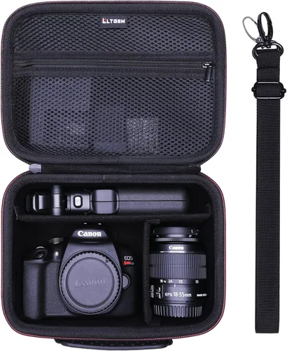 Estuche para cámara compatible con Canon EOS Rebel T7/R50/R6 Mark II/R100/R50 V/T6/R8/R10/R5 Mark II/RP/R7/5D Mark IV/SL3/R5/T100 DSLR SLR, lente y