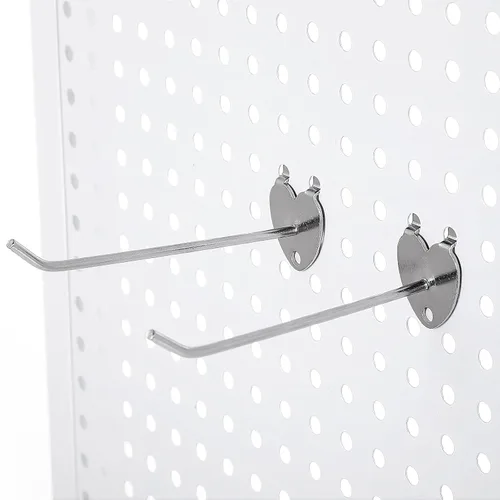 Miniatura 4 de Yaocom 6 paneles de metal para tablero de clavijas, 48 x 48 pulgadas en total, kit de combinación con ganchos de tablero de clavijas de corazón