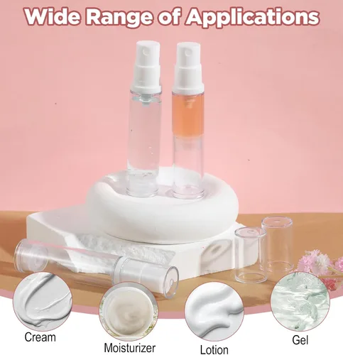 Miniatura 4 de 6 Pcs Travel Foundation Container, Clear Foundation Travel Container for DIY Lotion Moisturiser Shampoo Toiletry (0.34 fl oz, 1.8 x 9.4 cm)