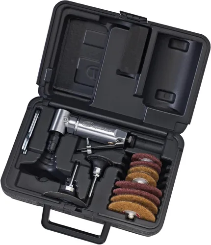 Miniatura 13 de Ingersoll Rand 301B Amoladora neumática con troquel - 1/4 pulgadas, ángulo recto, 21,000 RPM, construcción de rodamiento de bolas, bloqueo