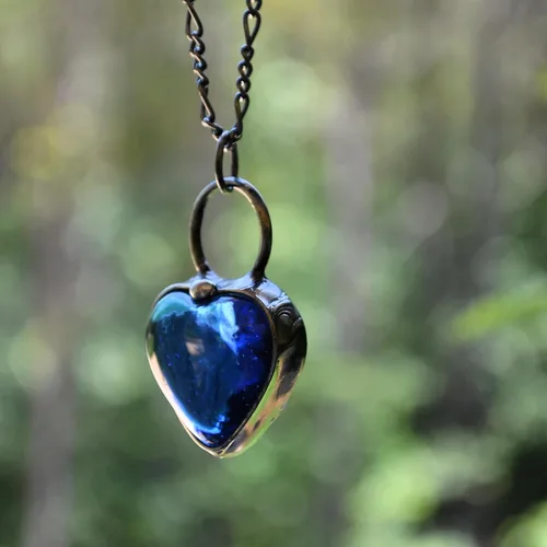Miniatura 36 de Handmade Glass Chunky Heart Necklace