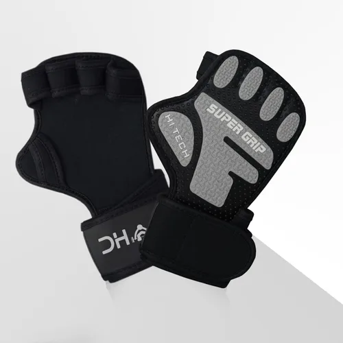 Miniatura 4 de Guantes de levantamiento de pesas súper agarre para hombres y mujeres, guantes de gimnasio ventilados con muñequeras de 16 pulgadas, ideales